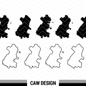 Dublin Map SVG, Outline Vector