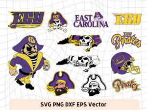 East Carolina University Athletics SVG, Vector NCAA Sports Football