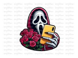 Ghostface PNG, Horror Valentine Ghost Face Design Sublimation