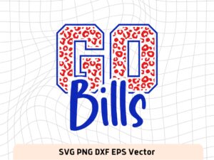 Go Bills SVG Cricut, Leopard Buffalo Bills Design Clipart Image file