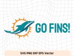Go Fins! SVG PNG Vector, Miami Dolphins NFL Cut Files vector