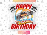 Hot Wheels Cake Topper PNG Printable