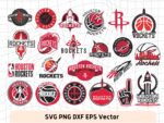 Houston Rockets SVG Cut Files, NBA, Basketball PNG Vector