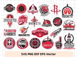 Houston Rockets SVG Cut Files, NBA, Basketball PNG Vector