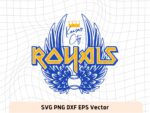KC Royals Logo with Wings SVG