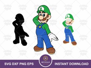 Luigi Face SVG PNG EPS
