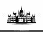 Majestic Hungarian Parliament Silhouette svg