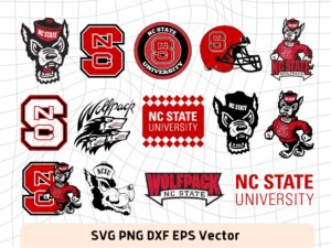 North Carolina State University Athletic SVG, NCAA Clipart