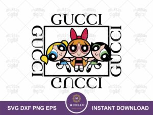 Powerpuff Girls Gucci Fun Design SVG PNG EPS