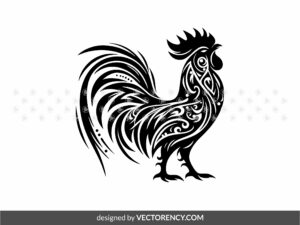 Rooster Vector, Rooster Silhouette SVG