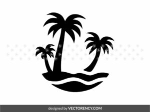 SVG illustration palm tree