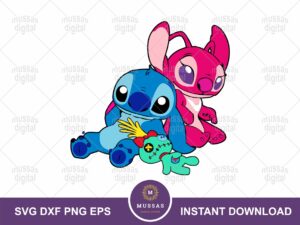 Stitch and Angel Vector SVG