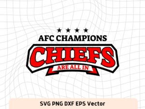 Super Bowl AFC Champions Chiefs SVG WHITE