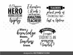 Teacher Appreciation SVG Bundle for Teacher Appreciation