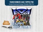 Transformers Cake Topper PNG, Birthday Printable