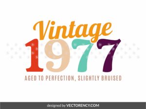Vintage 1976 SVG Cricut, Funny Sarcastic Birthday Design