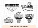 Wildcat SVG Cricut, Basketball Cut Files PNG Vector