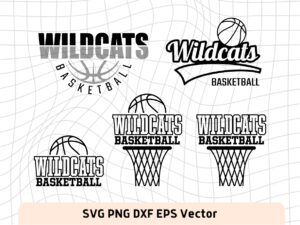 Wildcat SVG Cricut, Basketball Cut Files PNG Vector