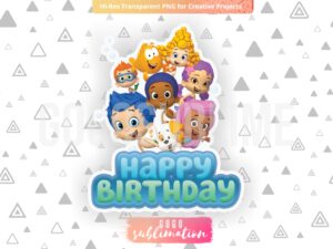 bubble guppies cake toppers png