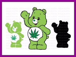 cannabis care bear svg, png, vector layered