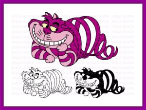 cheshire cat smile svg, we're all mad here cat SVG,