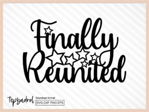 family reunion cake topper svg png