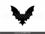 flying bat silhouette svg