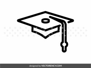 graduation cap outline clipart svg eps