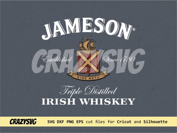 jameson whiskey t-shirt design vector svg