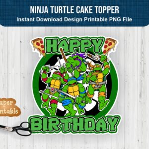 ninja turtle cake topper printable png