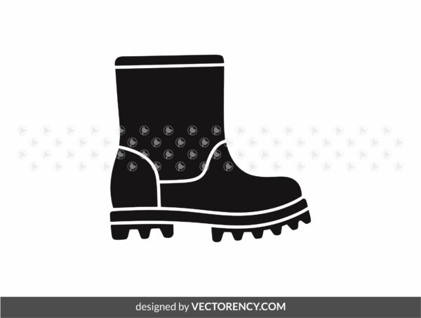 Rain Boot Clipart, Boot Silhouette SVG