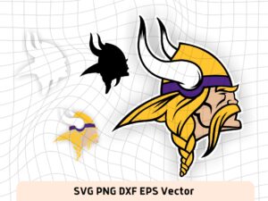 vikings football logo layered svg vector
