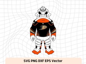 Anaheim Ducks Wild Wing Mascot SVG Vector