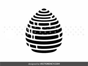 Beehive Clipart Black and White SVG