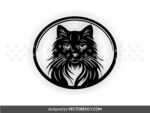 Cat DXF Files for Laser Wall Decor, SVG, PNG EPS
