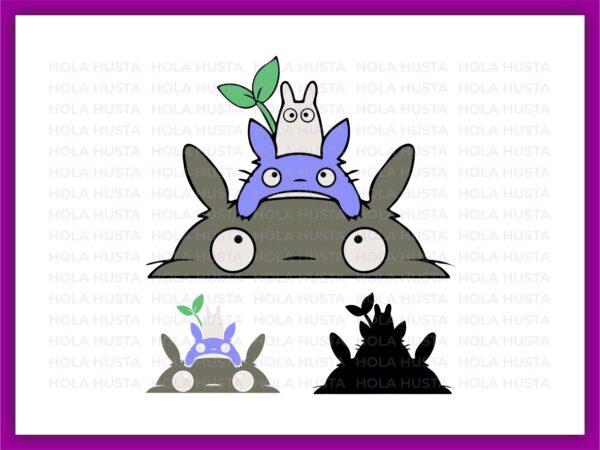 Cute My Neighbor Totoro SVG Cut Files Layered
