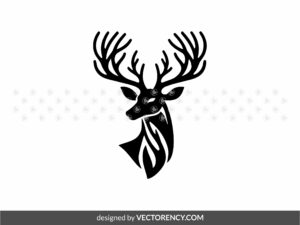 Deer Head for Metal Work, Laser Cutting, SVG EPS DXF PNG