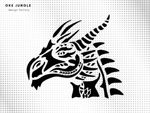 Dragon DXF Cut Files, CNC, SVG