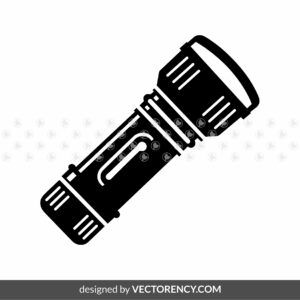 Flashlights silhouette vector