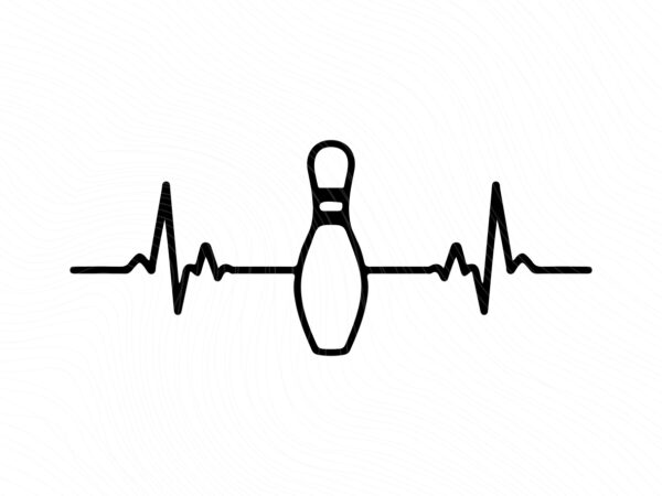 Heartbeat Line Bowling SVG