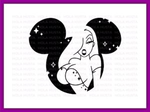 Jessica Rabbit SVG Disneyland ears outline silhouette