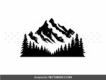 Mountain Nature Silhouette Clipart