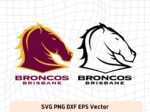 NRL Logo Brisbane Broncos SVG, Vector, PNG, Rugby Logo Image