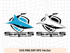 NRL Logo Cronulla-Sutherland Sharks SVG, Vector, PNG, Rugby Logo Image