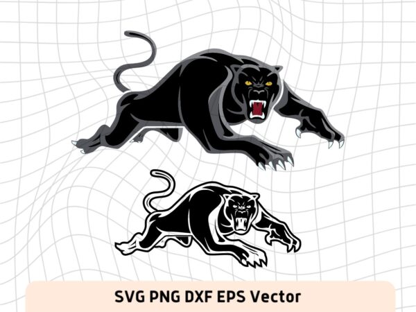NRL Logo Penrith Panthers SVG, Vector, PNG, Rugby Logo Image