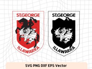 NRL Logo St George Illawarra Dragons SVG, Vector, PNG, Rugby Logo Image