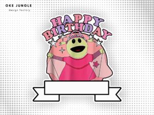 Nanalan Cake Topper with Name PNG Template