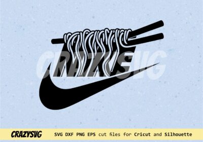 Nike Noodle Ramen Design Fun Vector SVG