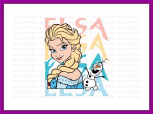 Princess Elsa Frozen Vector T-Shirt Design EPS SVG PNG