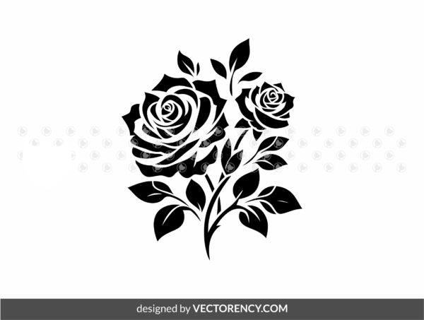 Rose Clipart Stencil